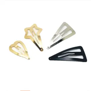 2023new design silver metal buckle Diy women's regular hair clip triangular hair clip side hair clip