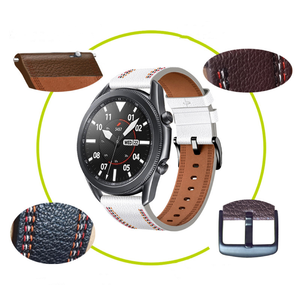 Correa para Reloj Inteligente Huawei <span class=keywords><strong>GT3</strong></span>, Cuero Genuino con Costuras Tricolor, 20mm 22mm, Transpirable y Duradera con Material Metálico - Product Image 3