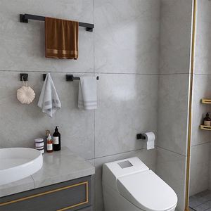 Nouvel ensemble de rangement pour salle de bain 2024 : porte-serviettes noir, étagère pour salon de beauté et station de serviettes - Product Image 6