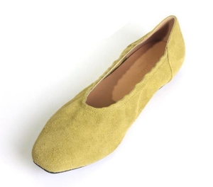 Zapatos Planos de Ballet de Gamuza para Mujer, con Punta en Pico, Lazo, Cómodos, Casuales, para Vestir - Product Image 1