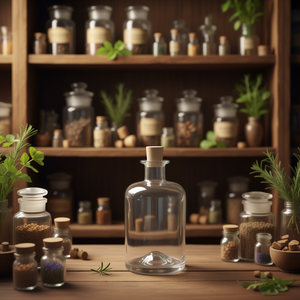 Pharmacy Bottle 8 Pack <b>Clear</b> Glass With Cork Stopper Storage <b>Container</b> - Product Image 3