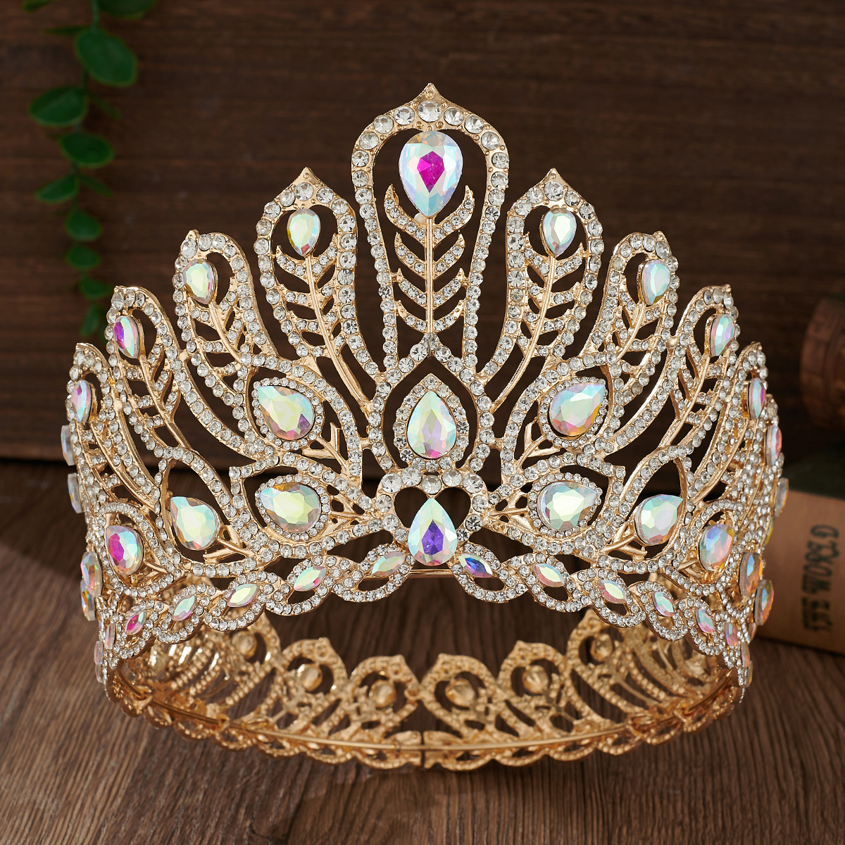 Queen Royal Vintage Baroque Pageant Crown - Perfect for Weddings