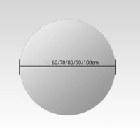 Miroir rond anti-buée moderne pour salle de bain avec lumières LED, miroir intelligent pour chambre, hôtel, salon ou villa, salle de bain