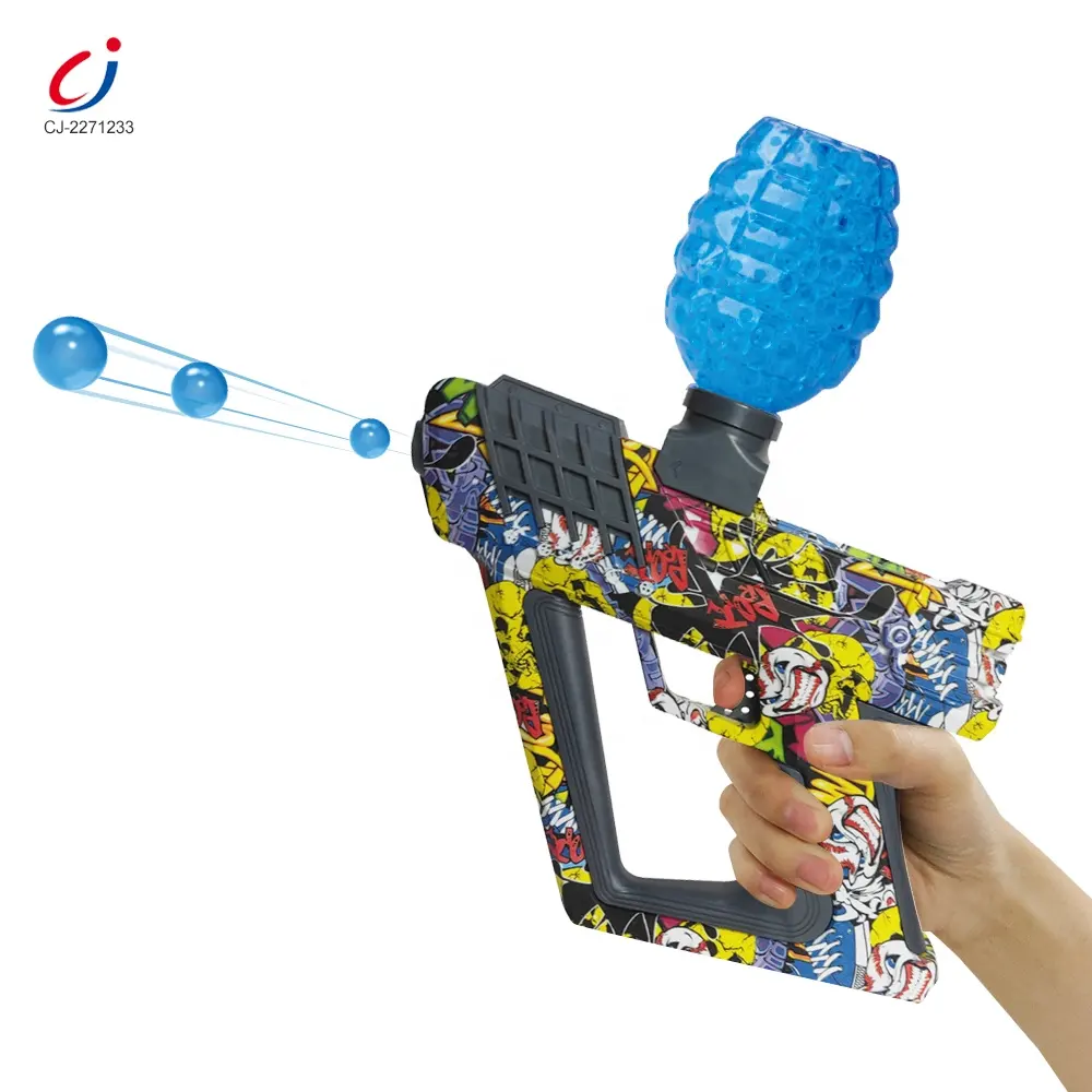 Электрический гелевый водяной шариковый пистолет для граффити для детей, стрельба на открытом воздухе, автоматические бусины с брызгами, полный