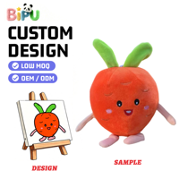 Boneka Ayam Apel ODM Kustom, Mainan Lucu Berlapis Ganda Bentuk Buah Antropomorfik dengan Figur Inti Apel, Produsen OEM