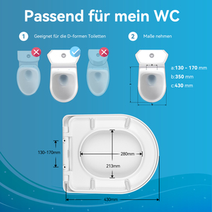 Siège de toilette en plastique blanc à fermeture douce, couvercle WC avant à fermeture lente, installation facile, remplacement de siège de salle de bain - Product Image 6