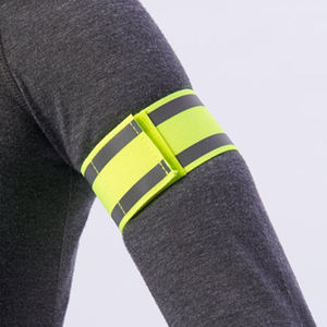 Gelang Reflektif Logo Kustom Pabrik, Kain Elastis, Gelang Reflektif, Webbing Visibilitas Tinggi untuk Peringatan Keselamatan Berlari - Product Image 2