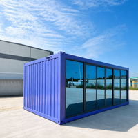 Conteneur de magasin mobile, boutique préfabriquée portable, panneaux sandwich, structure en acier isolée pour le commerce de détail de rue