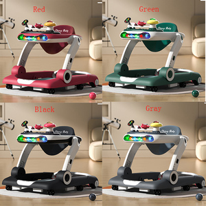 NOUVEAU Trotteur multifonctionnel pour bébé avec roues antidérapantes et silencieuses, panneau de jeu intelligent détachable, jouets pour trotteur, transformable siège-à-levé - Product Image 6