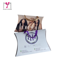 Boîtes d'oreiller de cheveux avec logo personnalisé Boîte d'emballage de perruque Bundle pour l'emballage d'extension de cheveux