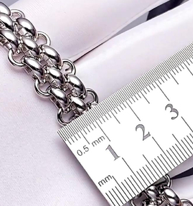 Nouvelle chaîne Rolo triple rangée en acier inoxydable pour collier large, bracelet, chaîne de montre |   Bijoux Hip Hop DIY pour hommes et femmes - Product Image 6