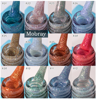Fournisseur de gel à ongles au sucre MOBRAY OEM ODM, 12 couleurs, étiquette privée, gel à ongles à faire tremper, vernis à ongles LED, vernis à ongles sûr et sans danger pour la santé