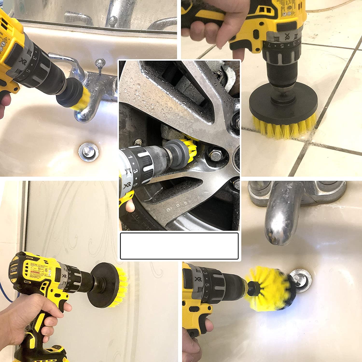 10 Pieces Electric Drill Cleaning Brush Power Scrubber Cleaning Brush Set