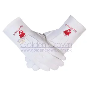 Wholesale Stewards Cornucopia with Province and Lodge No Craft Masonic Cotton Gloves | Masonic Parade Gloves Supplier