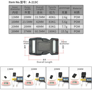 A213C ปลอกคอสัตว์เลี้ยงแบบปรับได้ ตะขอเกี่ยวหน้าอก หัวเข็มขัดพลาสติกพร้อมกระดิ่งสำหรับสุนัขและแมว - Product Image 4