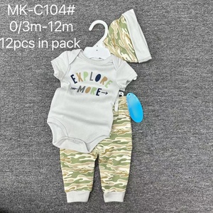 2025 primavera nueva ropa de bebé lindos <span class=keywords><strong>Pantalones</strong></span> estampados 0-12 metros bebé recién <span class=keywords><strong>nacido</strong></span> algodón Onesie conjunto de dos piezas - Product Image 3