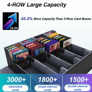 กล่องใส่การ์ด MTG Commander ความจุ 2400 ใบ พร้อมตัวแบ่งสี 24 ช่อง เหมาะสำหรับการ์ด TCG Three Kingdoms <span class=keywords><strong>Kill</strong></span> PTCG ของขวัญ - Product Image 3