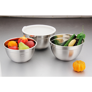 Venta al por mayor de China multifuncional ensalada precio barato de acero inoxidable tazones de mezcla con tapa - Product Image 6