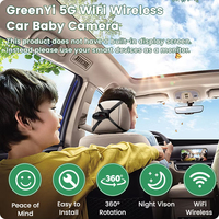 GreenYi-Caméra de surveillance sans fil HD 720/5G pour siège arrière de voiture, pour iPhone, iPad, téléphone Android, 2.4 P, WIFI
