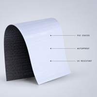 Rouleau de tissu non tissé uni teint, largeur 67 pouces, poids moyen, matériau blanc pour l'impression et la publicité