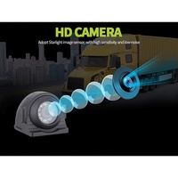 Caméra de recul latérale 1080P avec vision nocturne, système de détection de piétons infrarouge AHD pour la sécurité du véhicule