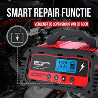 Chargeur de batterie intelligent 12V 24V avec écran LCD, alimentation universelle pour réparation et entretien des batteries AGM, Gel, Plomb-acide, LiFePO4 pour Voiture, VR, Bateau