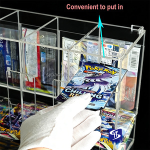 Distributeur acrylique à six emplacements pour paquets de <span class=keywords><strong>cartes</strong></span> Pokémon SYP, design empilable, grand espace de rangement - Product Image 4