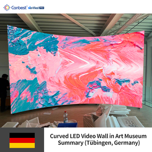 Canbest P1.5 1,56 Mm 6080X3520Mm 19.95X11.55Ft Interior Flexible Curvo Led Video Wall Pantalla para Museo de Arte en Alemania - Product Image 5