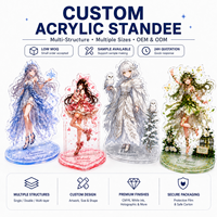 Display Akrilik Anime dengan Cetakan Foil Emas Akrilik Transparan untuk Dekorasi Otaku Akrilik Transparansi Tinggi