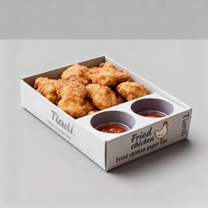 Boîte à goûter personnalisée avec impression numérique <span class=keywords><strong>et</strong></span> conception gratuite, avec insert pour sauce, frites, hamburgers, poulet frit, pâtisserie, brunch, boîte à déjeuner en papier - Product Image 4