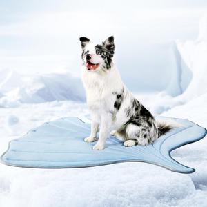 Tapis rafraîchissant pour animaux de compagnie, style moderne, été, Coolpad, respirant, en forme de feuille, tapis de refroidissement pour animaux de compagnie, pour les voyages - Product Image 3