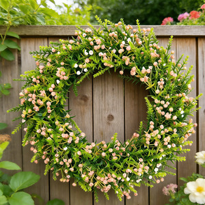 Corona de Lavanda con Flores Artificiales de 10cm o Menos, Estilo Natural, Decoración para Bodas, Reutilizable, Decoración para Exteriores e Interiores - Product Image 1