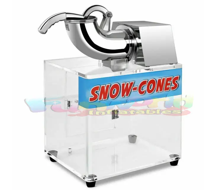 Suministros para fiestas de grado comercial, máquina de cono de nieve eléctrica, trituradora de hielo con tanque de hielo