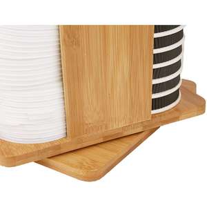 Mayorista Organizador De Vasos Bambú 4 Portavasos De Papel Madera Desechable Portavasos De Papel - Product Image 3
