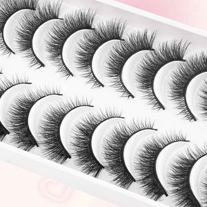 <span class=keywords><strong>Faux</strong></span> <span class=keywords><strong>cils</strong></span> en bande 3D D Curl, effet vison, légers et volumineux, 10 paires, plateau blanc, doux et légers, pour les rendez-vous et les séances photo - Product Image 4