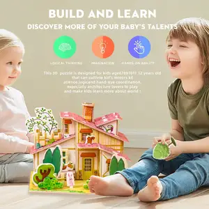 3D Puzzles Gift Set for Kids DIY Paper and Foam Board and Adults Fun and Creative DIY Model Building kit for Kids Toys
