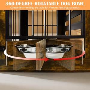 Cage pour animaux de compagnie en bois, petite et moyenne, mobilier pour chien, bois lourd, métal, maison pour chien, décoration de la maison, prévention des morsures, anti-évasion - Product Image 6