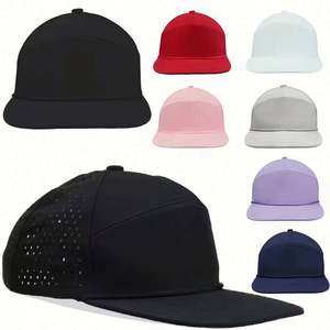 Casquette de baseball unisexe personnalisée à 7 panneaux, perforée au laser, style streetwear, avec corde et visière plate - Product Image 4