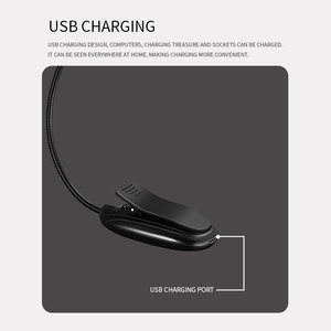 Lampes de Table rechargeables USB lampe de lecture Flexible Clip 9 LED lampe de lecture Portable pour <span class=keywords><strong>Kindle</strong></span> - Product Image 4