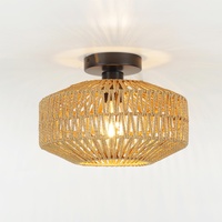 Plafonnier LED moderne en fer style Wabi-Sabi avec papier parchemin, indice de protection IP33, blanc chaud, pour la maison, le bureau, le couloir, la chambre