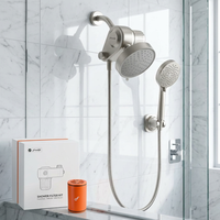 Kit de filtre de douche chromé avec cartouche certifiée NSF pour filtre de douche pour eau dure
