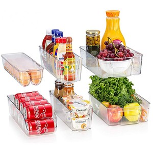 Wholesale plastic food storage basket Refrigerator pantry Organizer Bins or kitchen freezer fridge organizer