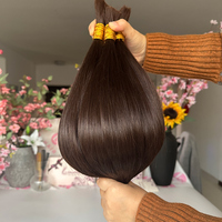 Cheveux humains vierges de qualité supérieure, double trame, vente en gros, cuticules alignées, cheveux humains vierges européens en vrac, tresses