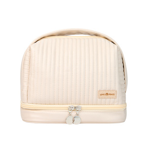Bolsa de maquillaje Tusi, bolsa de separación para artículos secos y húmedos, bolsa de almacenamiento de cosméticos, bolsa de maquillaje de gran capacidad, bolsa de aseo de alta gama - Product Image 2
