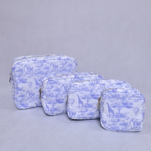 Pochette <span class=keywords><strong>de</strong></span> rangement en nylon à fermeture éclair sans couture motif girafe et éléphant <span class=keywords><strong>Toile</strong></span> <span class=keywords><strong>de</strong></span> <span class=keywords><strong>Jouy</strong></span> <span class=keywords><strong>Chinoiserie</strong></span> pour enfants et femmes, trousse <span class=keywords><strong>de</strong></span> maquillage <span class=keywords><strong>de</strong></span> voyage - Product Image 4