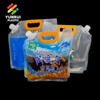 Pochette alimentaire pliable épaissie de qualité alimentaire pour liquides, bière, thé, avec bec verseur, portable, idéale pour l'emballage alimentaire