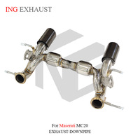 Système d'échappement Valvetronic en titane, poli miroir, bleu brûlé, échappement de performance pour Maserati MC20