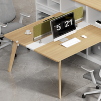 Station de travail modulaire moderne en forme de L pour 2 personnes mobilier de bureau et table de bureau