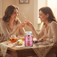 Complément Alimentaire Gommes de Collagène - Collagène Marin à la Fraise avec Glutathion, Peptides de Collagène, Créatine et BCAA - Marque Privée