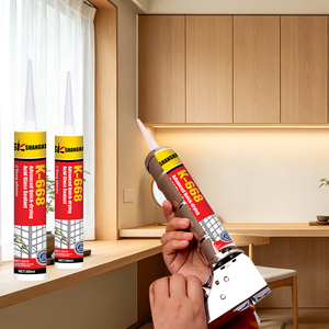 Sigillante Siliconico Acetico <span class=keywords><strong>K</strong></span> 668 <span class=keywords><strong>a</strong></span> Rapida Asciugatura, Ottimo Prezzo, per Porte e Finestre in Vetro, Armadi, Piastrelle, Trasparente e Impermeabile - Product Image 4